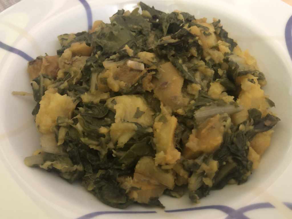 Acelgas rehogadas con batata