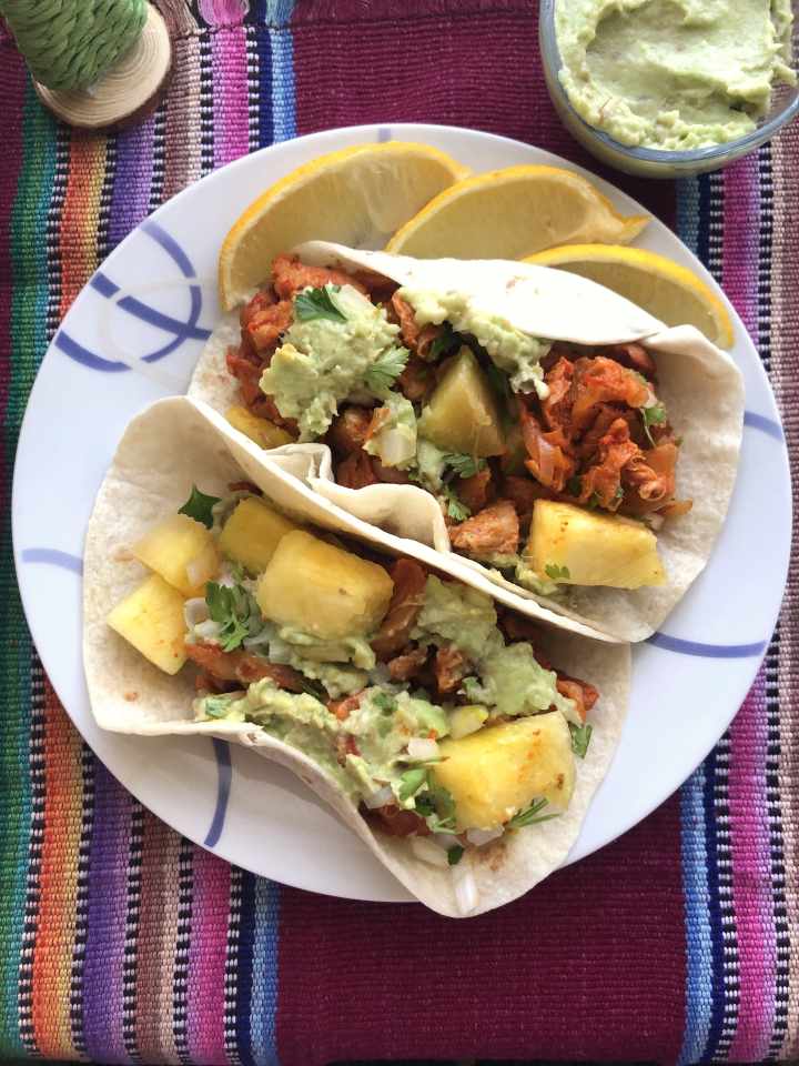 Tacos al pastor (veganos)
